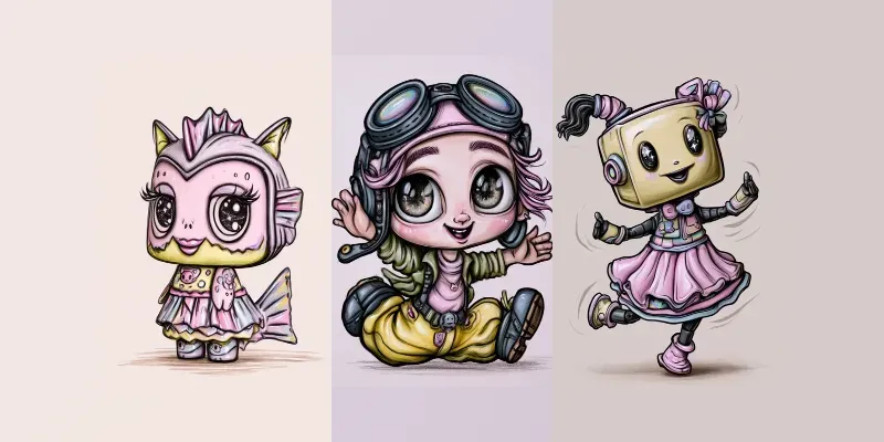 Kawaii Pop Surrealism Characters generated by undefined