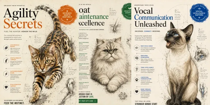 Professional Cat Infographic Poster Art generated by undefined