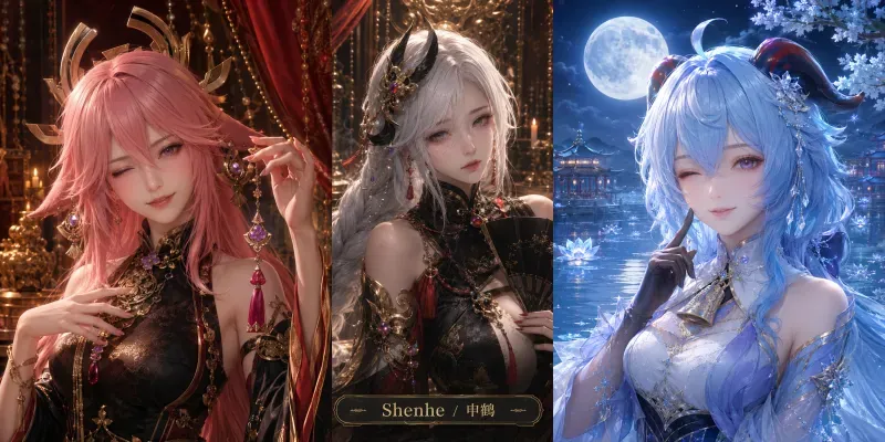 Genshin Impact Anime Cg Portraits generated by undefined