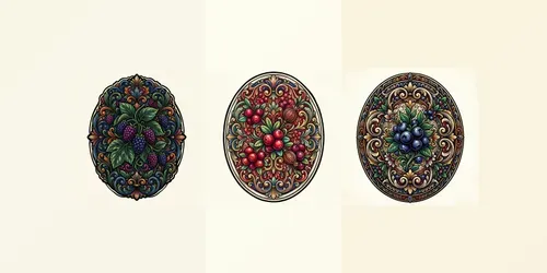 Fantasy Berry Medallions generated by gemini-image