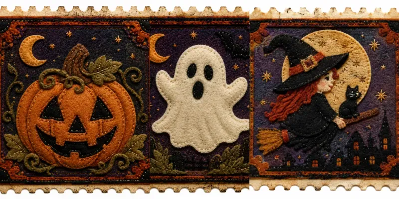 Halloween Felt Stamp Ephemera Generator generated by undefined