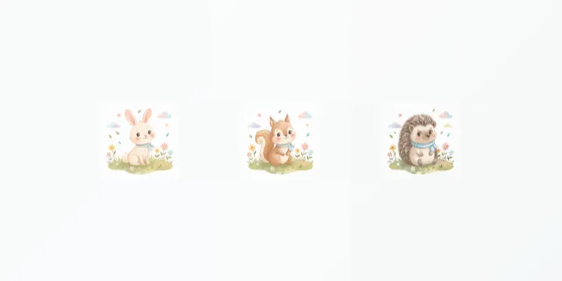 Highres Pastel Animal Cliparts generated by undefined