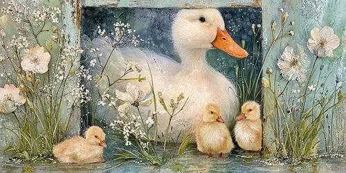 Rainy Day Spring Junk Journal Print Art generated by midjourney