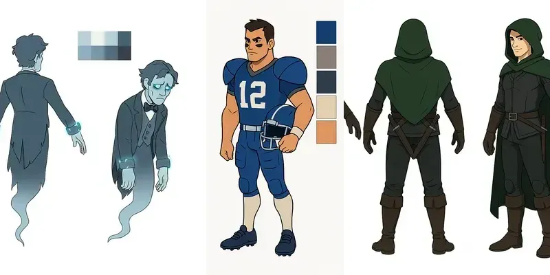 Pro Character Turnaround Sheets generated by undefined