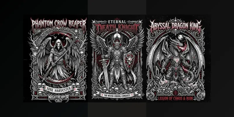 Dark Fantasy Metal Designs generated by undefined