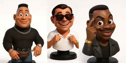 Photos Into Stylized 3D Cartoon Busts generated by chatgpt-image