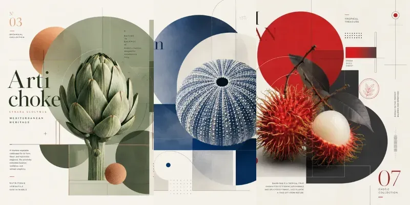 Modern Abstract Editorial Posters generated by undefined