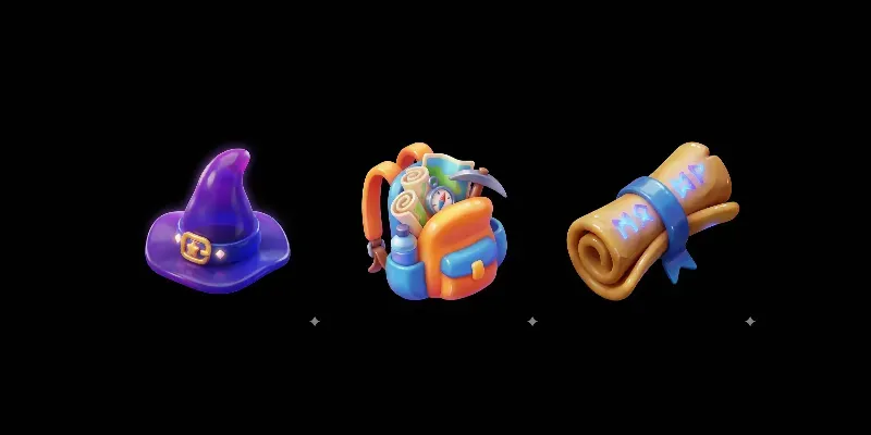 Isometric Casual Mobile Game Objects generated by undefined