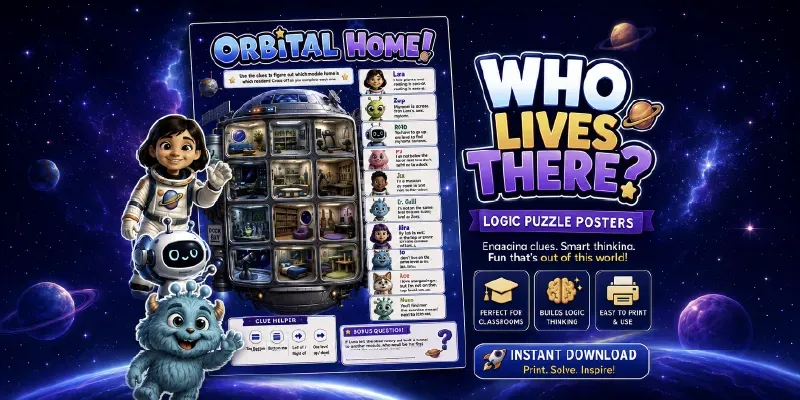 Who Lives There Puzzle Posters generated by undefined