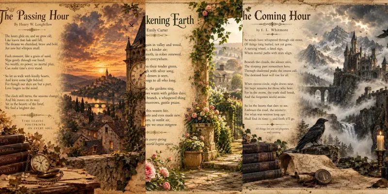 Vintage Literary Poetry Posters