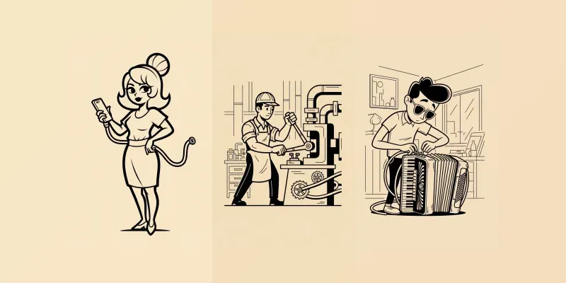 Vintage Character Prints generated by undefined