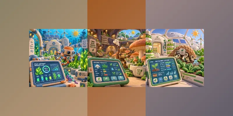 3D High Tech Smart Farm Analytics generated by undefined