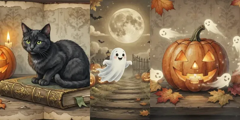Vintage Halloween Magics generated by undefined