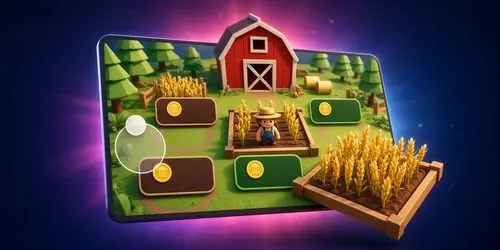 3D Farm Land Idle Expansion Tycoon Game generated by claude-agent
