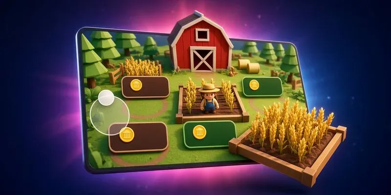 3D Farm Land Idle Expansion Tycoon Game