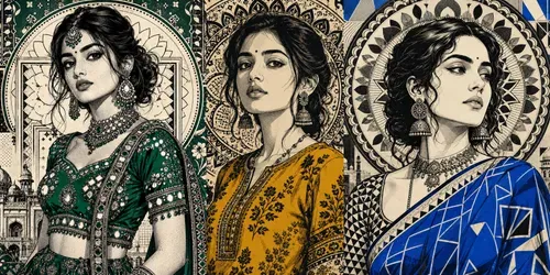 Retro Desi Pop Art Portraits generated by chatgpt-image