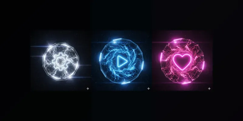 Liquid Light Holographic Buttons generated by undefined