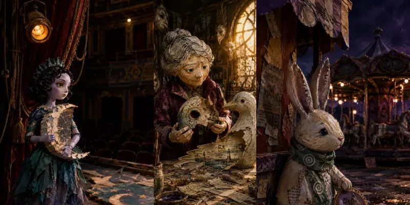 Storytelling Papiermch Figures generated by undefined