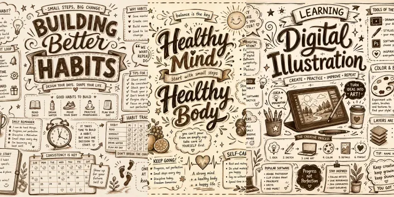 Creative Sketchnote Posters generated by undefined