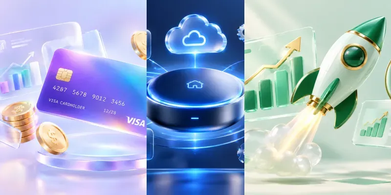 3d Glassmorphism Web Banners Ui Heroes