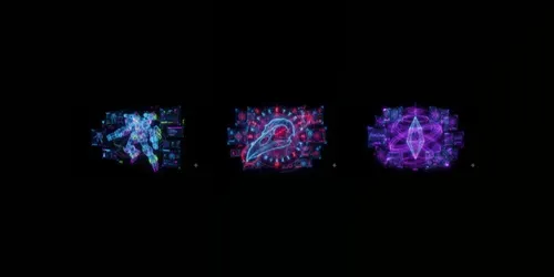 Futuristic Neon Hologram UI Kits generated by gemini-image
