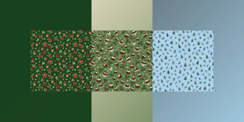 Ditsy Christmas Seamless Patterns