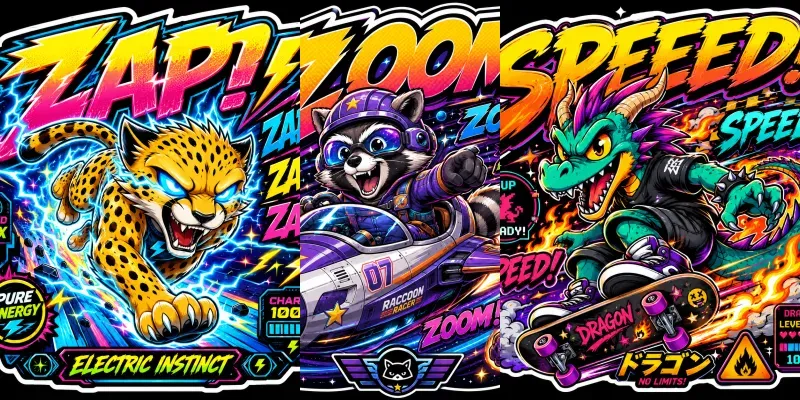 Retro Speed Mascot Stickers generated by undefined
