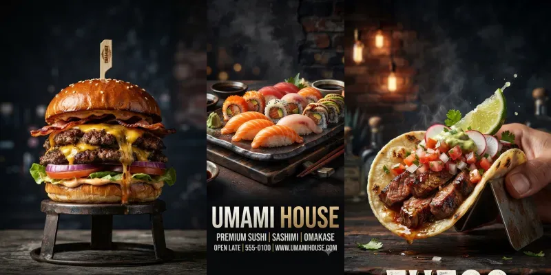 Highend Culinary Advertising generated by undefined