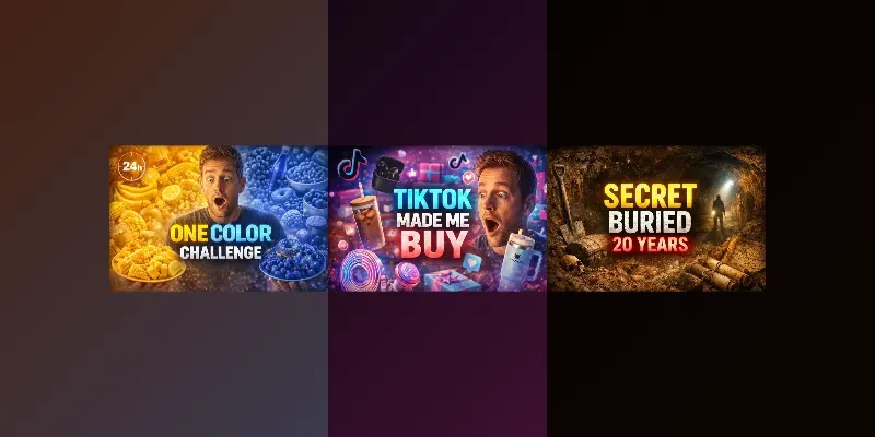 YouTube 3 Word Viral Thumbnails generated by undefined