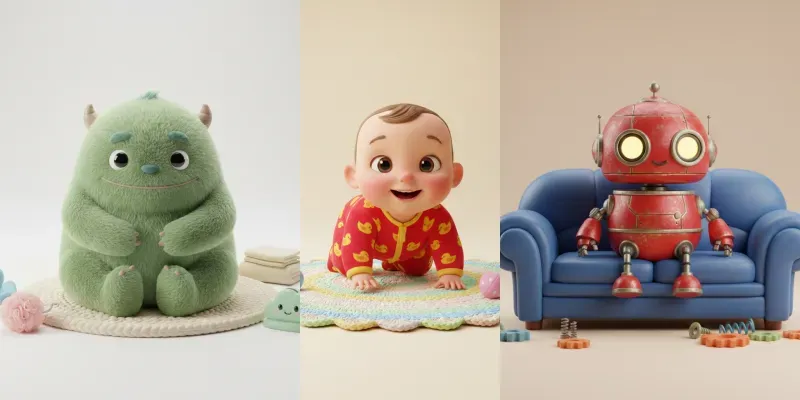 Cute 3D Cartoonish Style Art generated by undefined