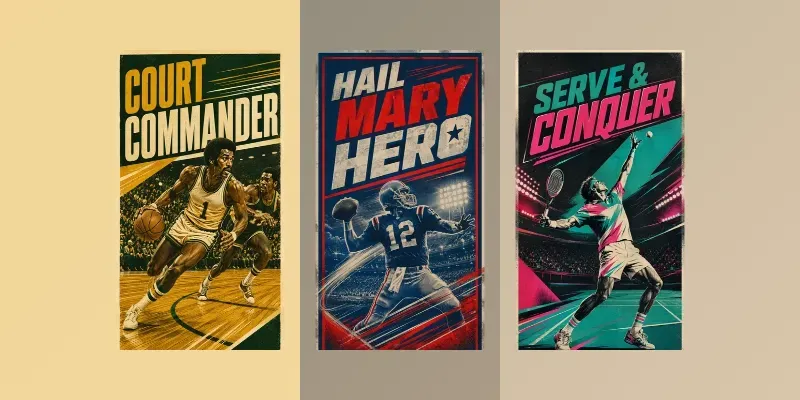 Retro Iconic Sports Posters generated by undefined