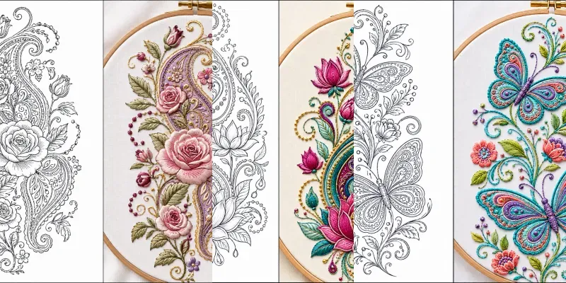 Embroidery Pattern Templates generated by undefined
