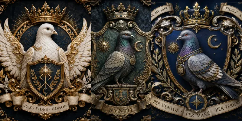 Aesthetic Pigeon Crest Generator generated by undefined