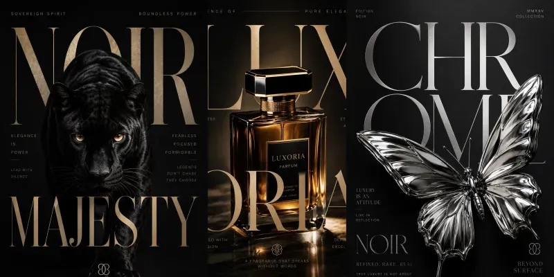 Luxury Typography Posters generated by undefined