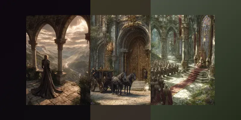 Immersive Epic Fantasy Scenes generated by undefined