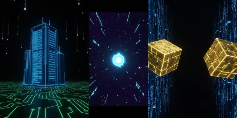 3d Cyberspace Tech Protocol Visualizers generated by undefined