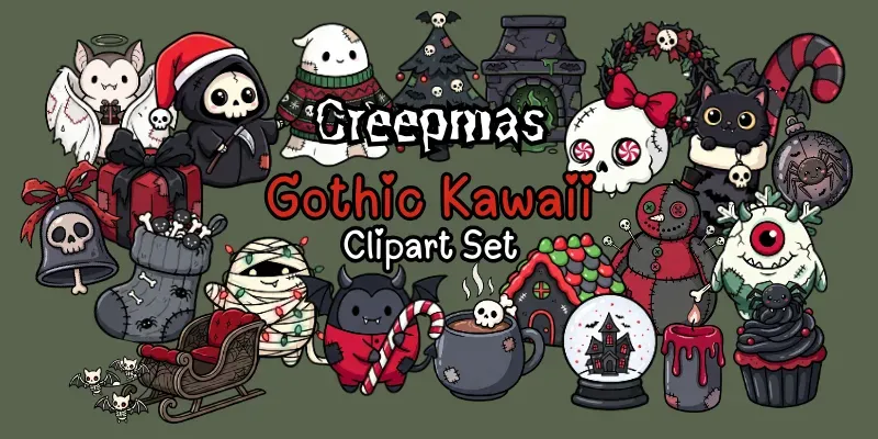 Creepmas Gothic Kawaii Pro Clipart Sets generated by undefined