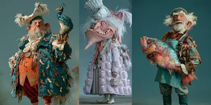 Psychedelic Grotesque Characters