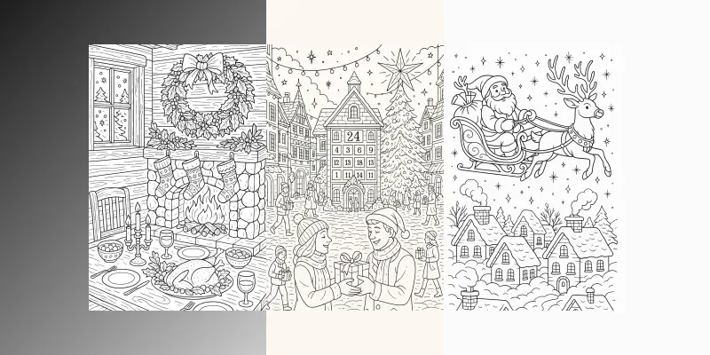 Festive Christmas Coloring Sets generated by undefined
