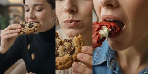 Trending Crumbl Cookie ASMR Eatings generated by veo