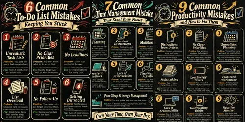 Productivity Mistakes Poster Makers generated by chatgpt-image