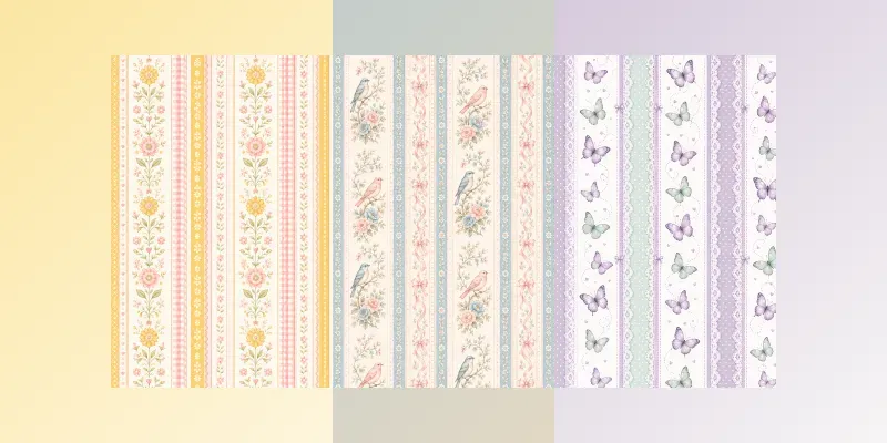 Cottagecore Stripe Seamless Patterns generated by undefined