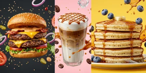 Floating Ingredients Food Photography generated by gemini-image