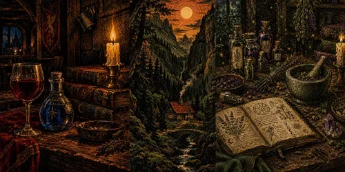 Dark Fantasy Vintage Woodcut Ink Art generated by chatgpt-image