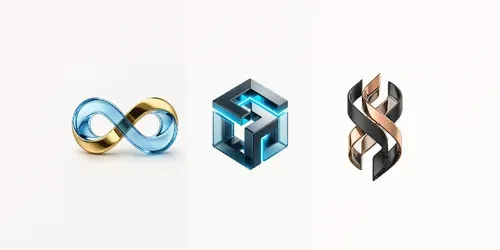 Luxury 3D Geometric Corporate Logos generated by leonardo