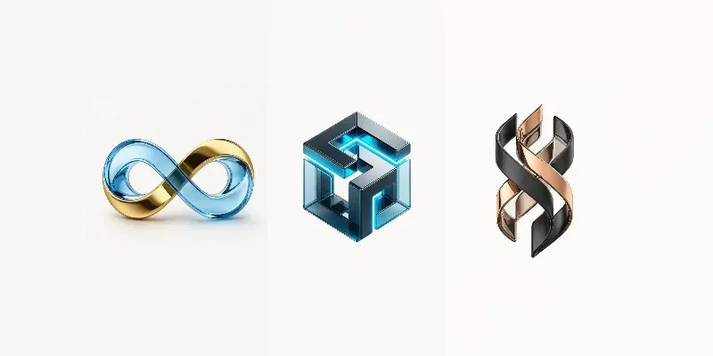 Luxury 3D Geometric Corporate Logos generated by undefined