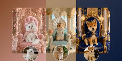 Your Pets Royal Fairytale Portraits generated by chatgpt-image
