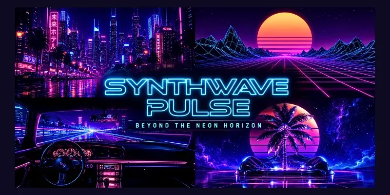 Retro Neon 80s Synthwave Aesthetics generated by undefined