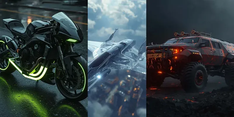 Cinematic Futuristic Vehicle Generator generated by undefined