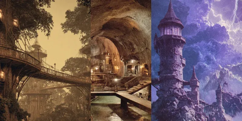Fantasy Vintage Postcard Generator generated by undefined